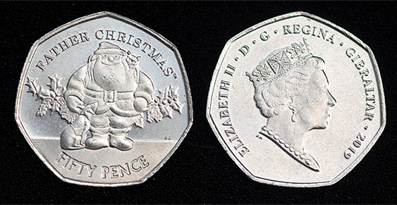 New Father Christmas 50p coin from Gibraltar All About Coins