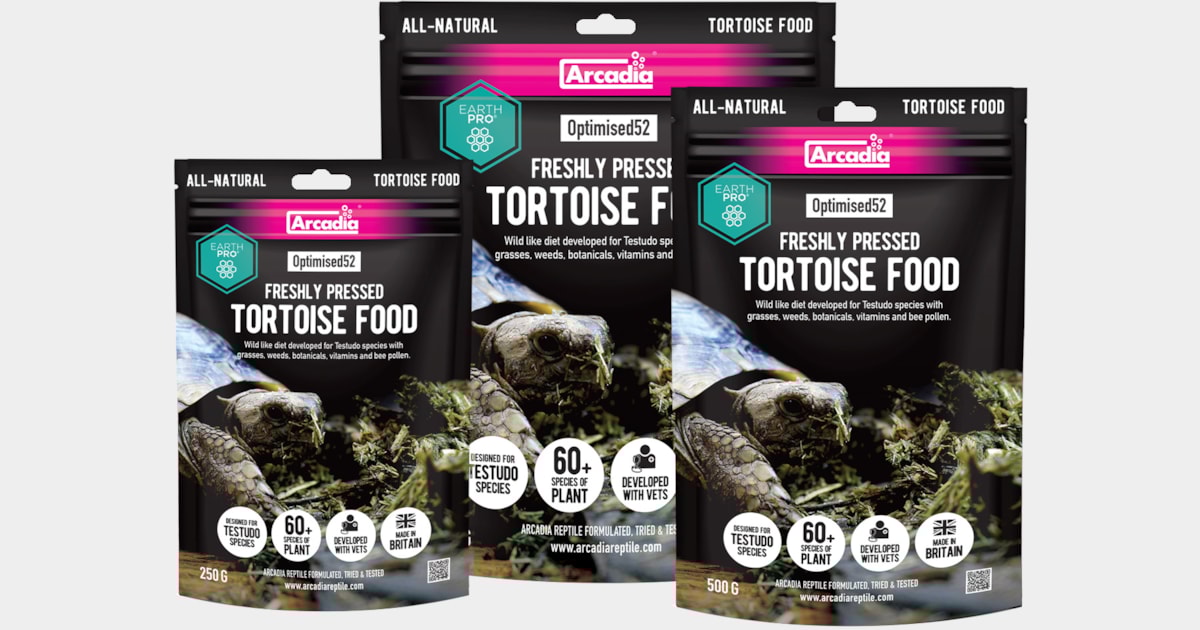Arcadia Reptile release a brand new allnatural food for Tortoises