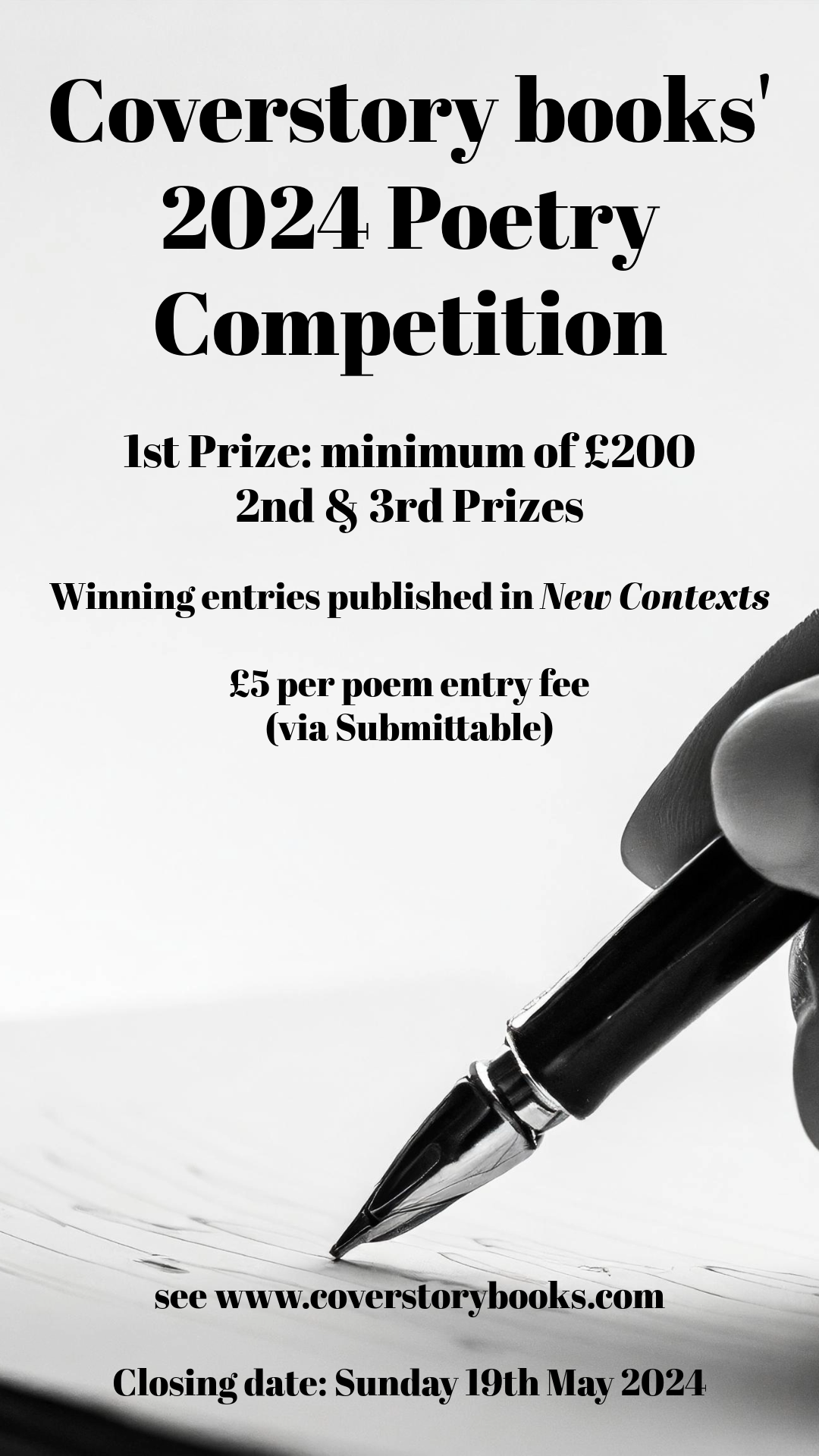 Poetry prize Coverstory Books 2024 Poetry Competition Writers Online