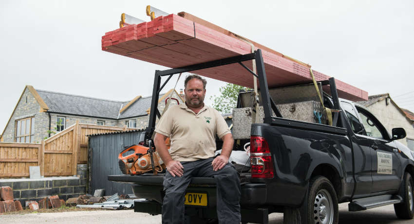 Paul Trebble with his L200 fitted with the Invis-a-rack   - ACR Journal