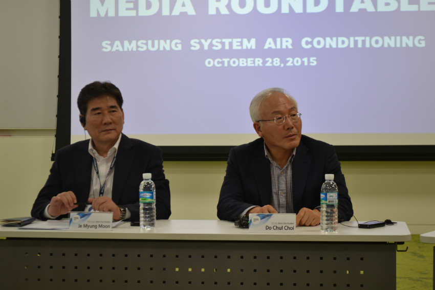 Samsung Executive's at press conference - ACR Journal