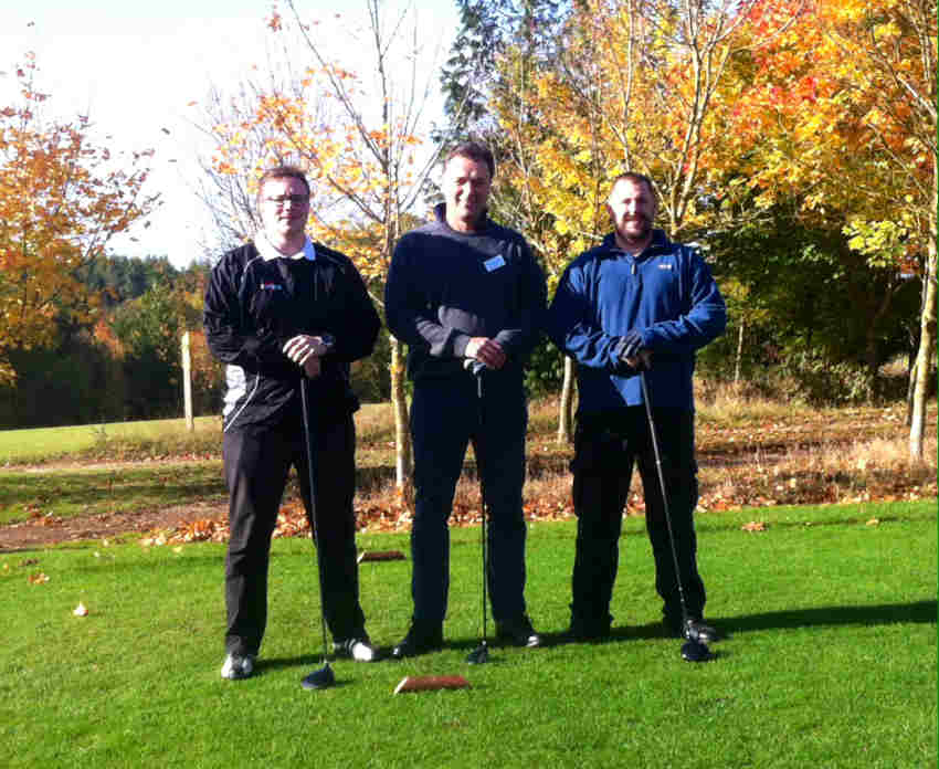 ACR Journal's James knight and Will Hawkins with Tesco's Tony Atkin