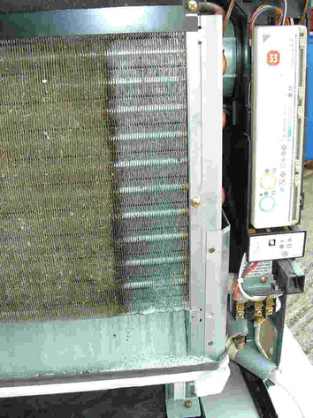 Evaporator coils before and after in one shot