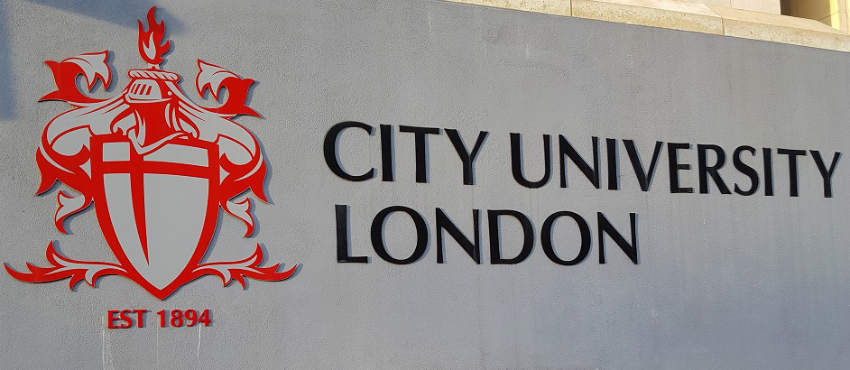 City University Logo on building