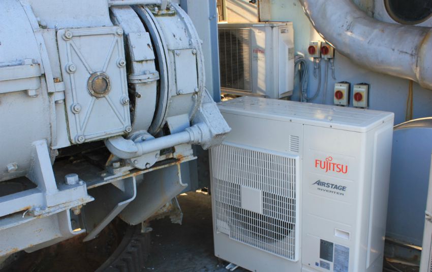 fujitsu vrf heat pump air conditioning system HMS Belfast