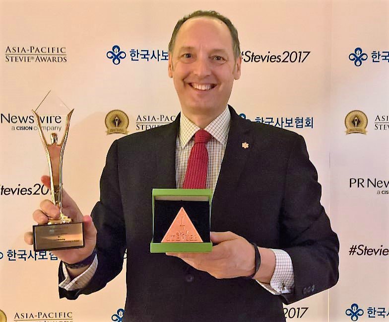 steve gill gold stevie award tokyo mentoring japan asia pacific