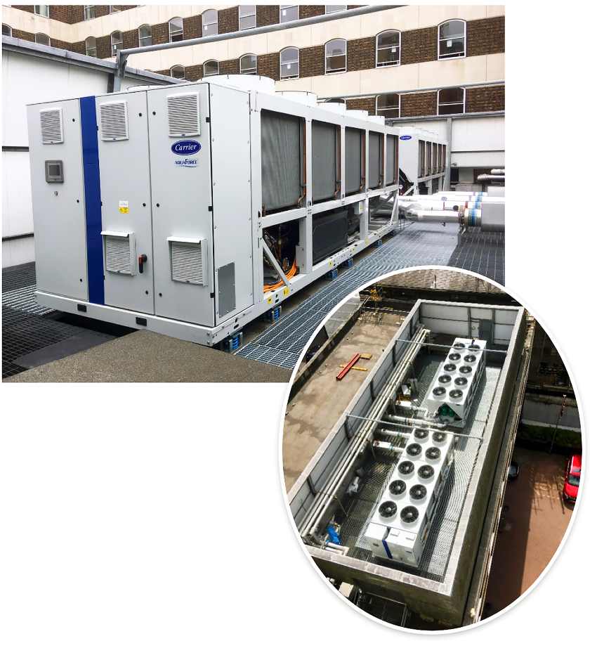 mayfair london hotel chiller screw inverter driven