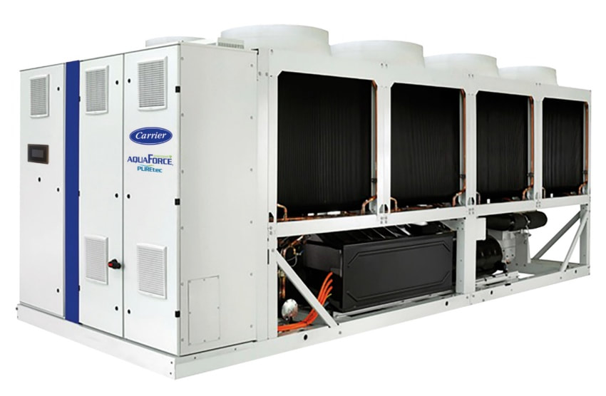 carrier chiller HFO technology screw chiller low GWP refrigerant