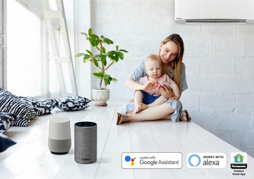 voice control panasonic air conditioning alexa google