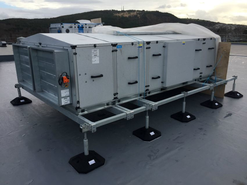 frame support air conditioning condenser air handling unit