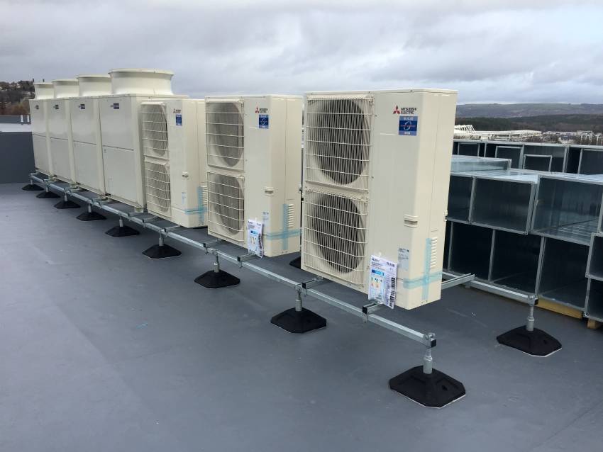frame support air conditioning condenser air handling unit