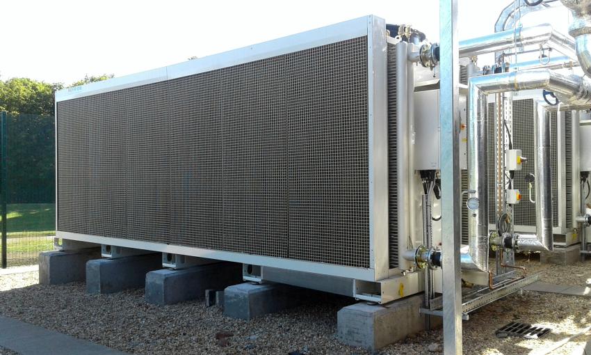 adiabatic dry cooler free cooling data centre UK bank