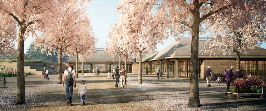 RHS Wisley welcome centre air source heat pump