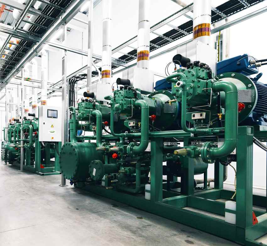 refrigeration ammonia compressor packs food procession cooling