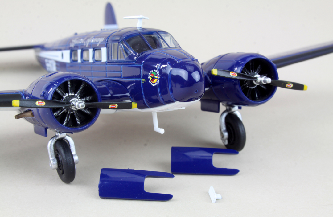 Oxford Diecast Twin Beech GBKGM Bristol Airways Collectors Club of