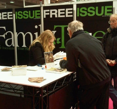 Dress historian Jayne Shrimpton photo dating at Family Tree’s stand 