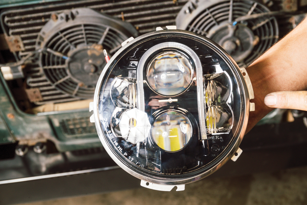 Defender headlamp LED upgrade Land Rover Monthly