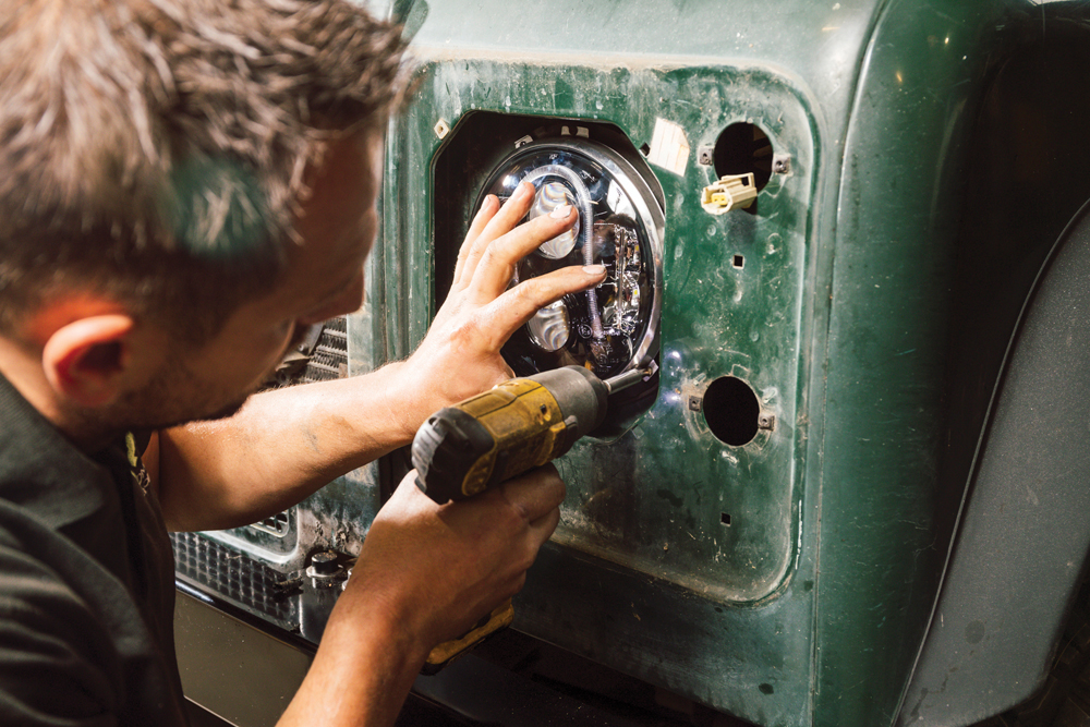 Defender headlamp LED upgrade Land Rover Monthly