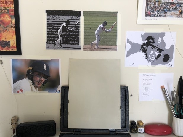 Painting sports figures in motion how to paint cricketers in action