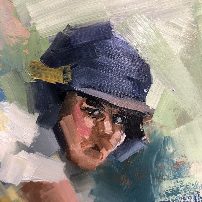 Painting sports figures in motion how to paint cricketers in action