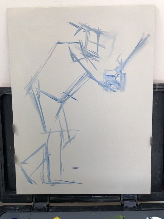 Painting sports figures in motion how to paint cricketers in action