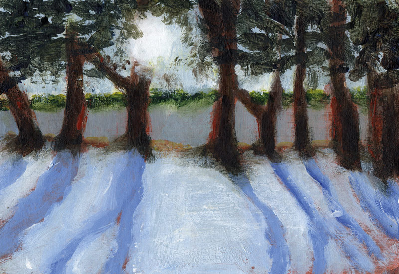 How to paint snow in acrylics