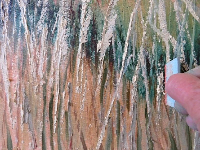 How to paint a landscape using cold wax and oil