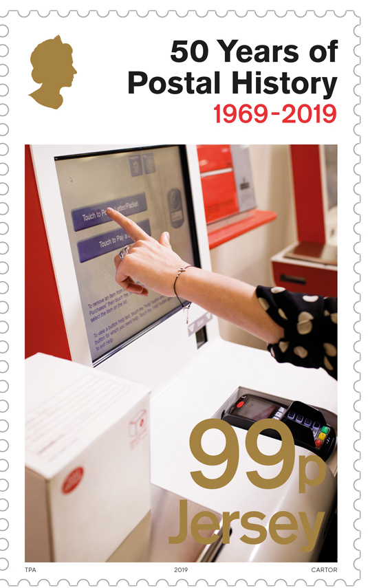 Jersey Post then and now new stamps celebrating fifty years of