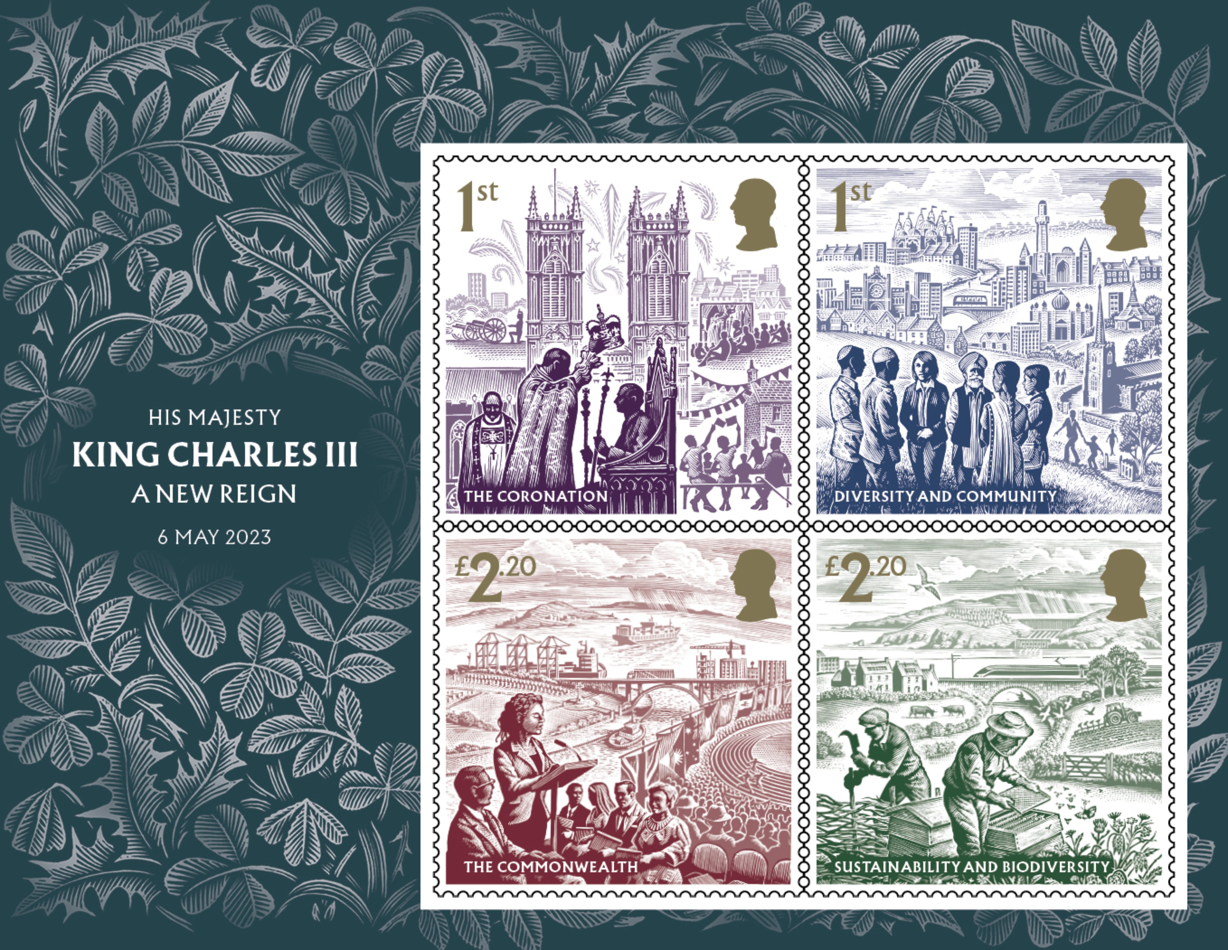 Fourstamp minisheet celebrates King Charles coronation All About Stamps