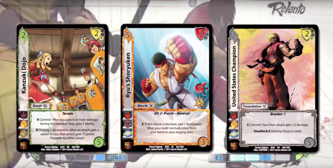 Get ready to hadoken in the Street Fighter collectible card game, out