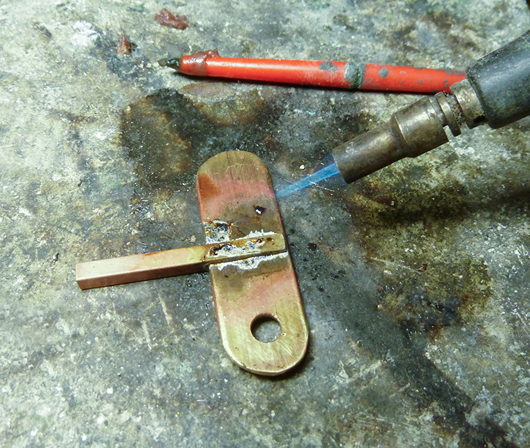 Soldering with a gas torch